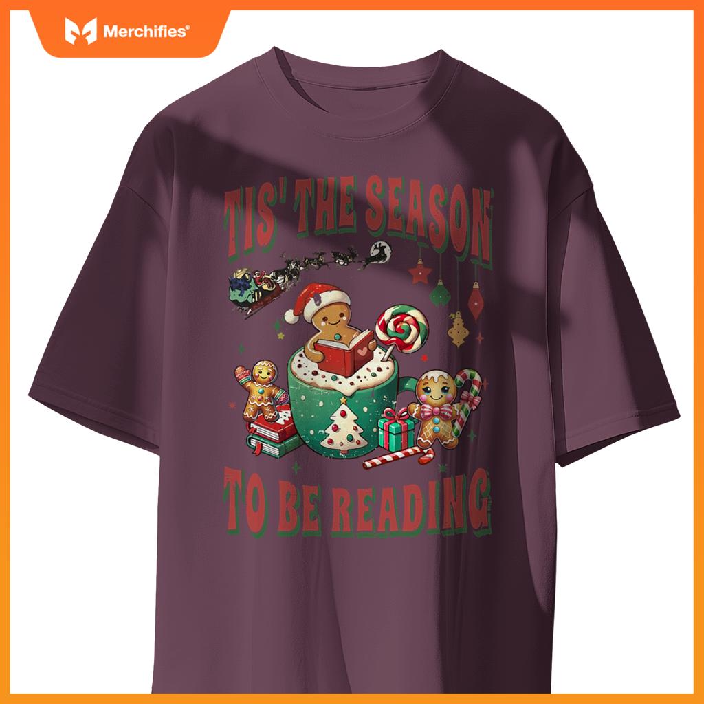 Tis season to be reading teacher christmas gingerbread