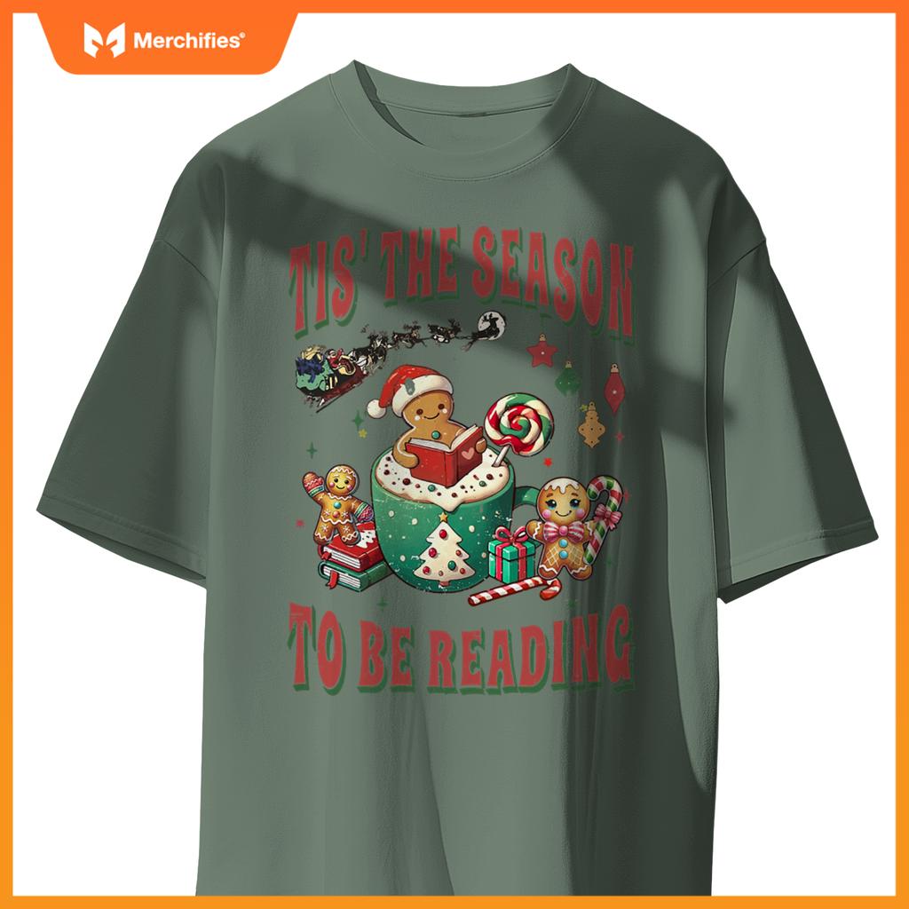 Tis season to be reading teacher christmas gingerbread