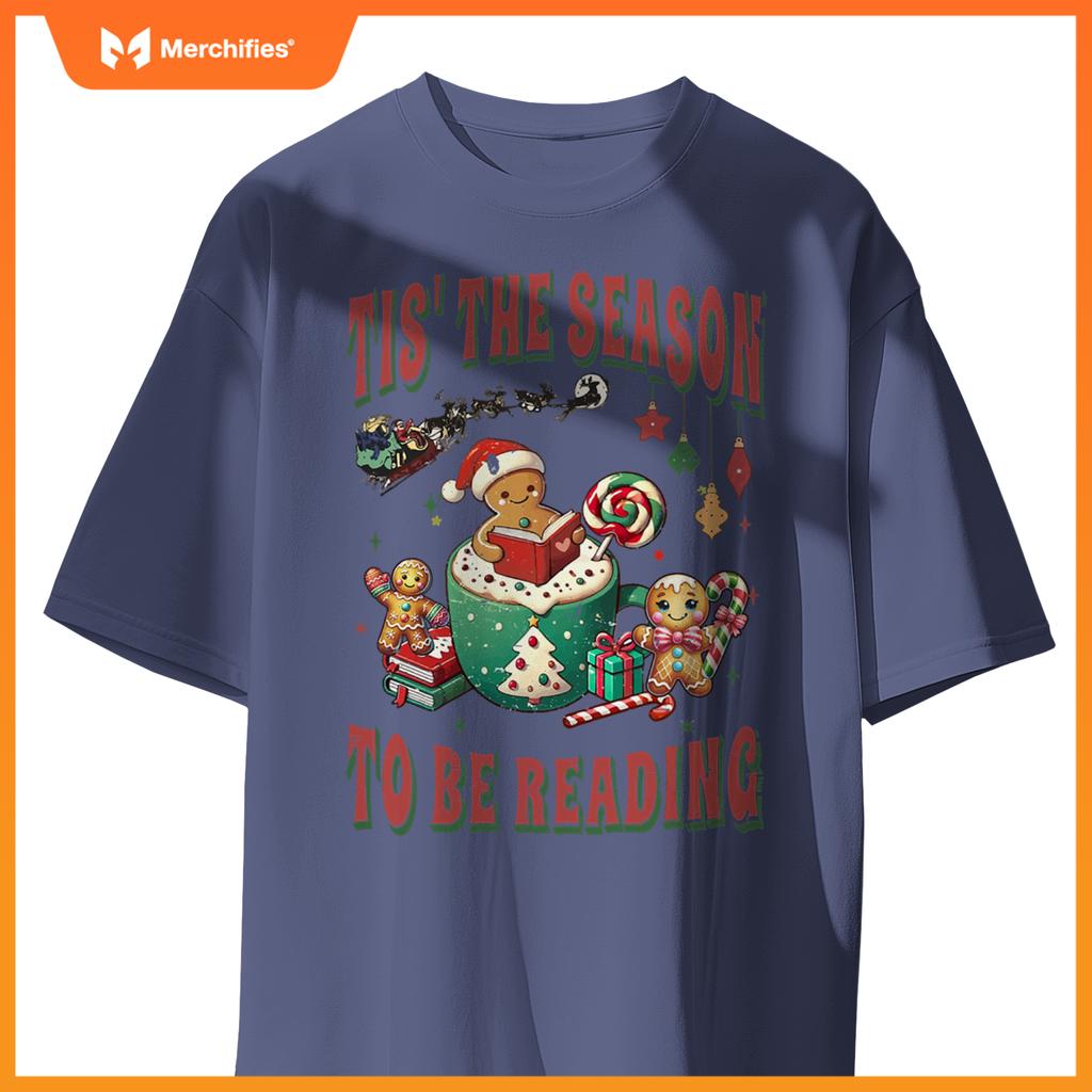 Tis season to be reading teacher christmas gingerbread