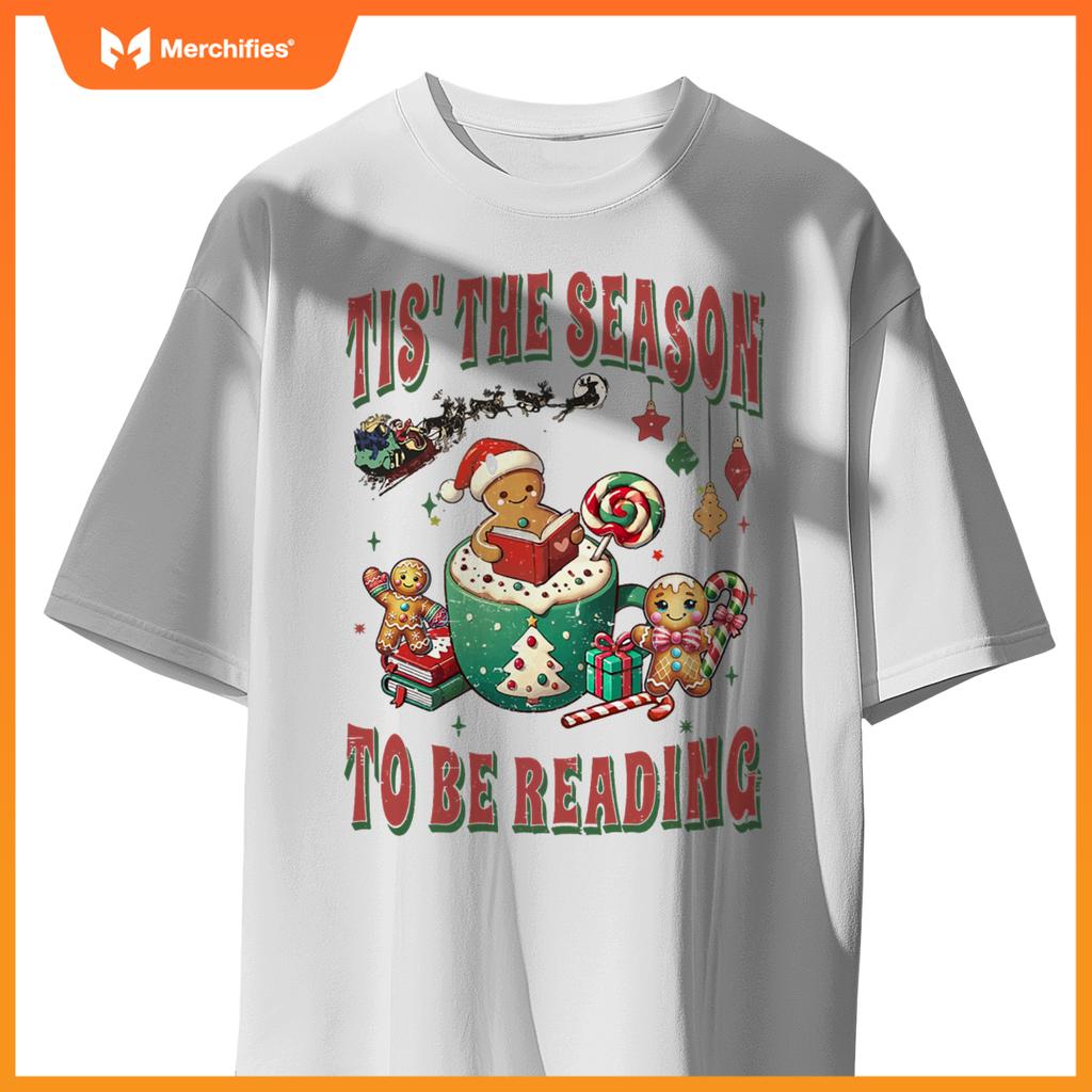 Tis season to be reading teacher christmas gingerbread