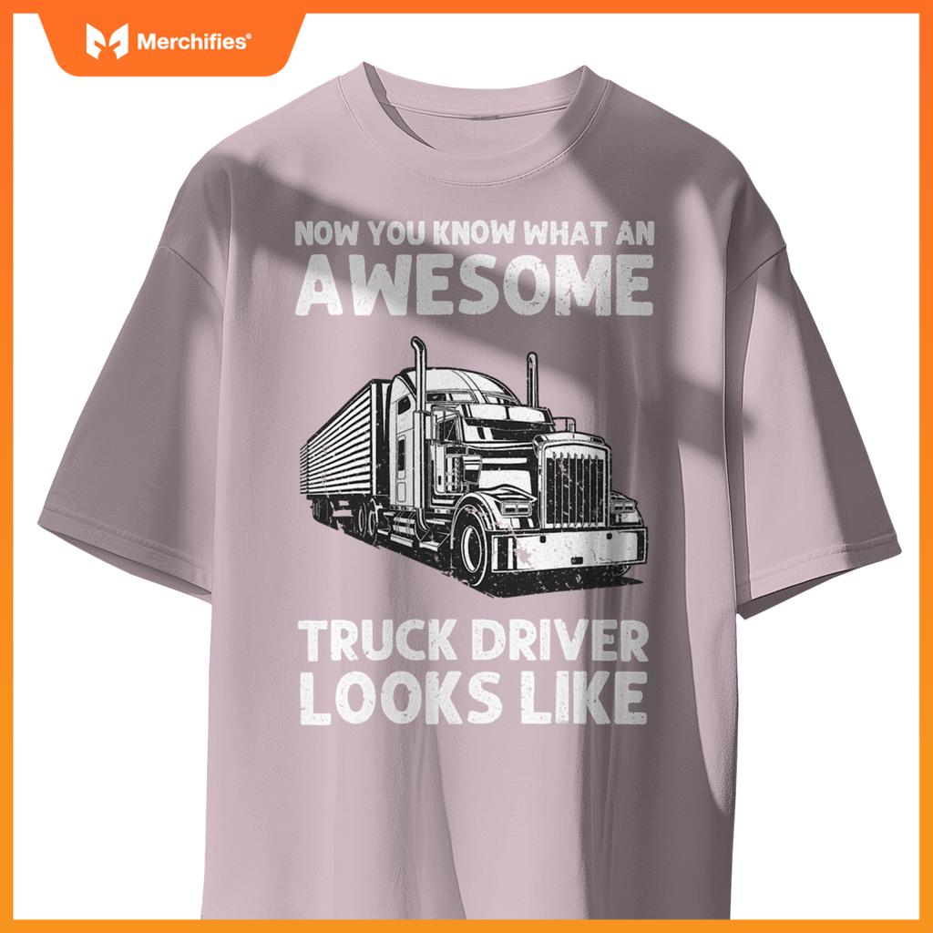 Truck Driver Art  Men Women Truck Driver Trucking Trucker T-Shirt