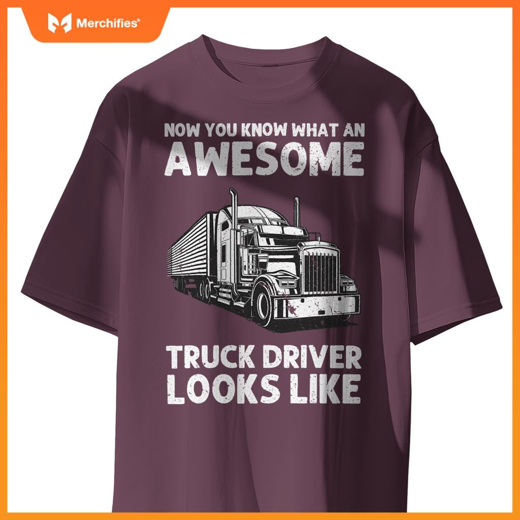 Truck Driver Art  Men Women Truck Driver Trucking Trucker T-Shirt