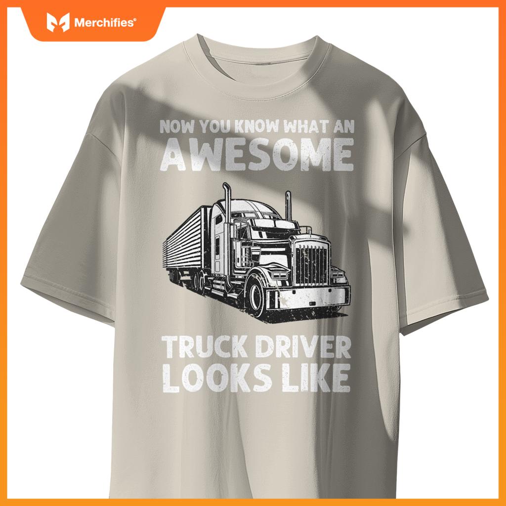 Truck Driver Art  Men Women Truck Driver Trucking Trucker T-Shirt