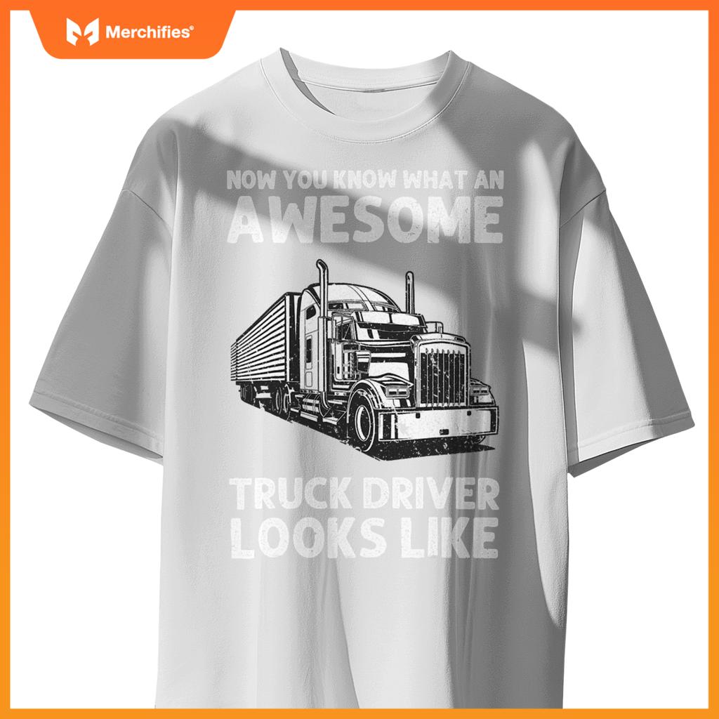 Truck Driver Art  Men Women Truck Driver Trucking Trucker T-Shirt