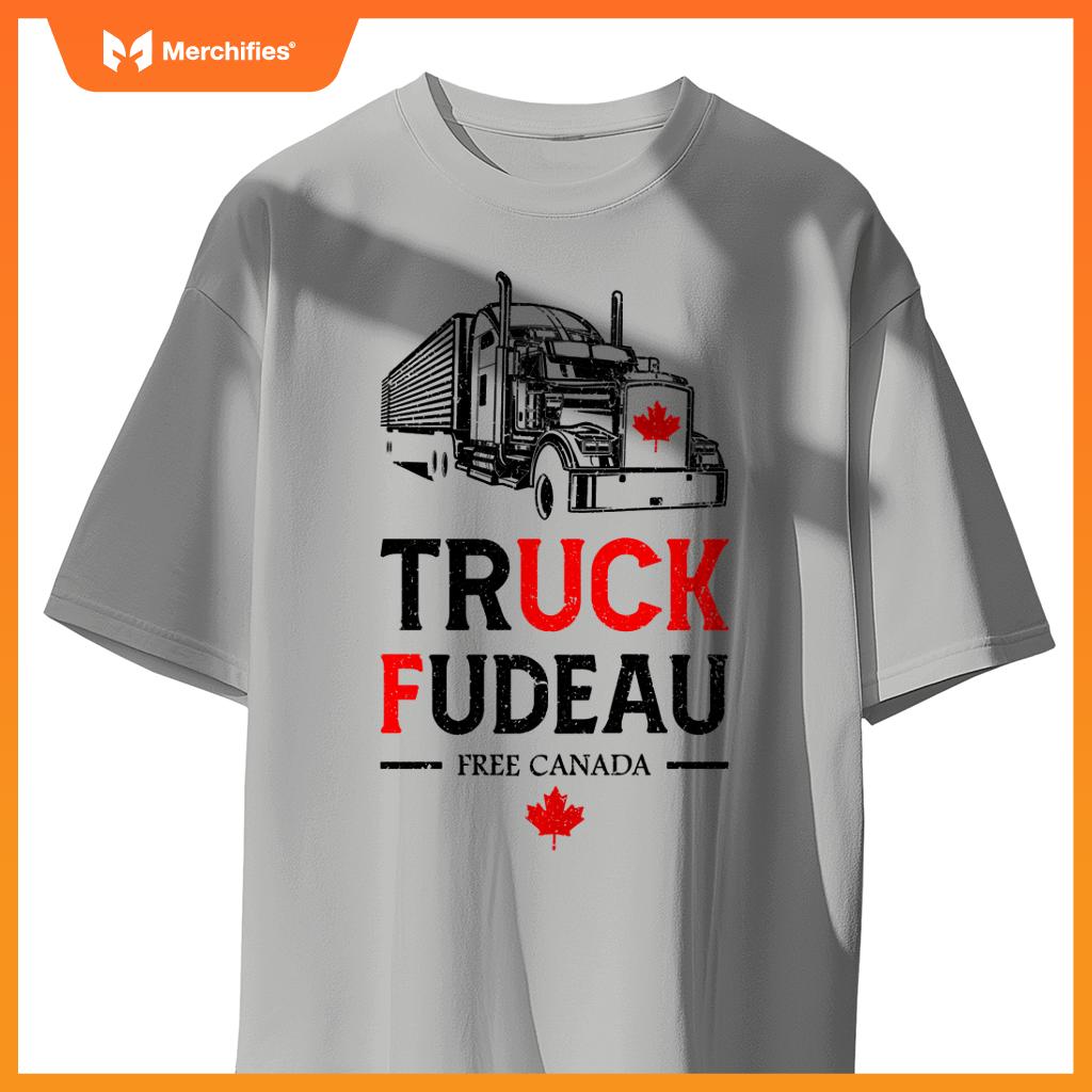 Truck Fudeau Anti Justin Trudeau Free Canada Trucker T-Shirt