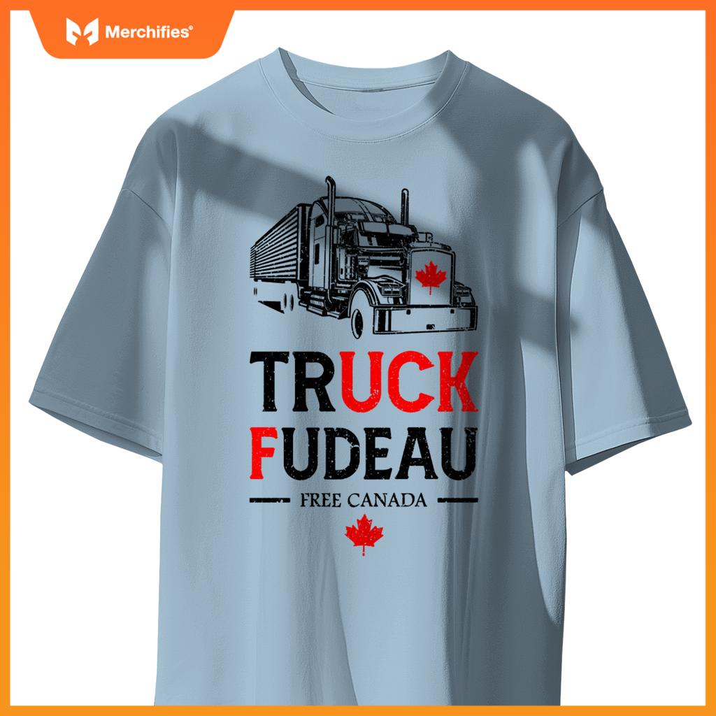 Truck Fudeau Anti Justin Trudeau Free Canada Trucker T-Shirt