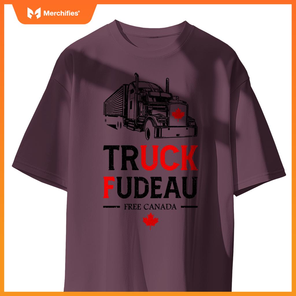 Truck Fudeau Anti Justin Trudeau Free Canada Trucker T-Shirt