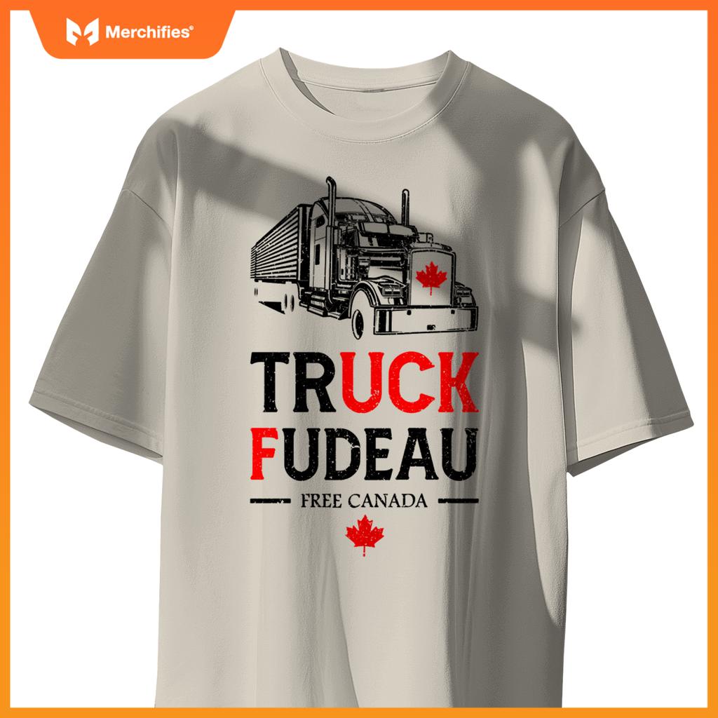 Truck Fudeau Anti Justin Trudeau Free Canada Trucker T-Shirt