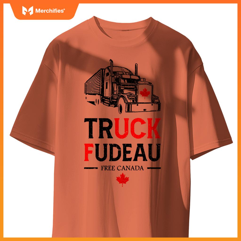 Truck Fudeau Anti Justin Trudeau Free Canada Trucker T-Shirt