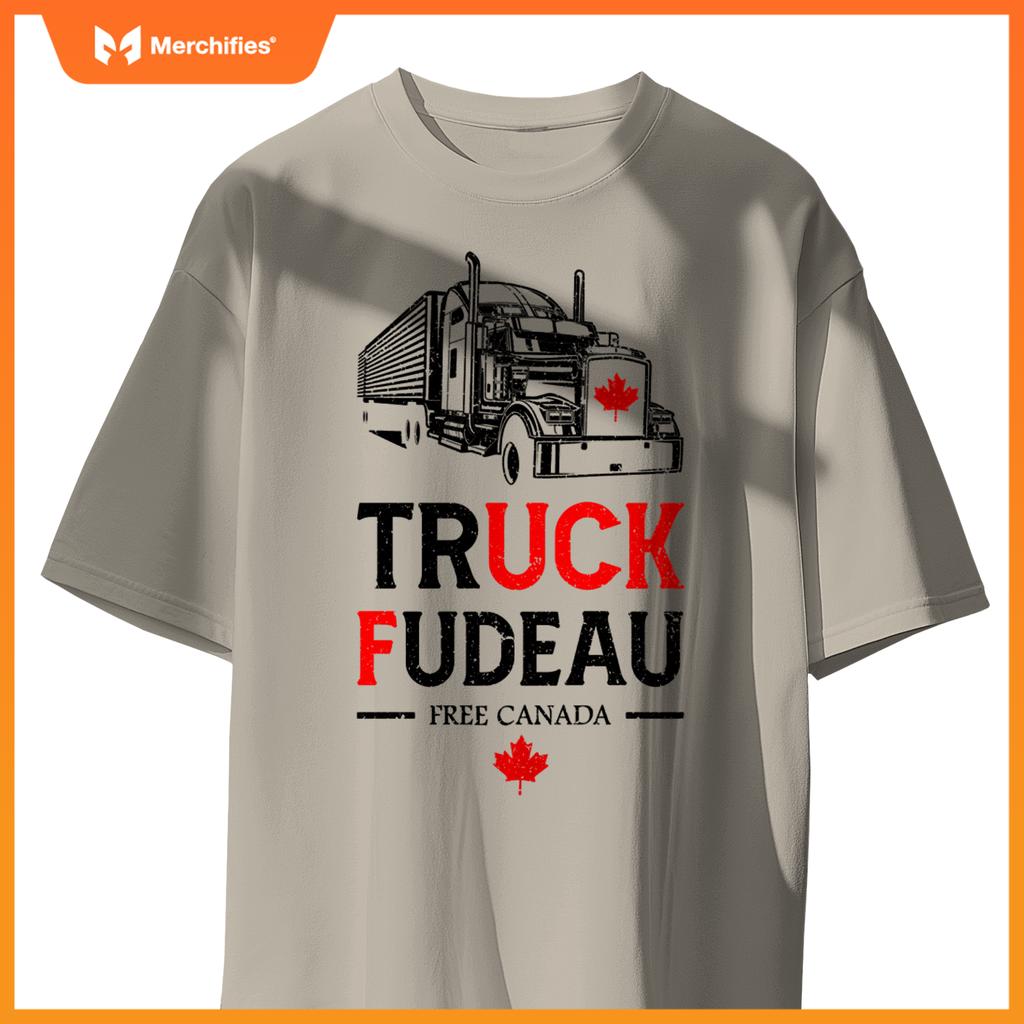 Truck Fudeau Anti Justin Trudeau Free Canada Trucker T-Shirt