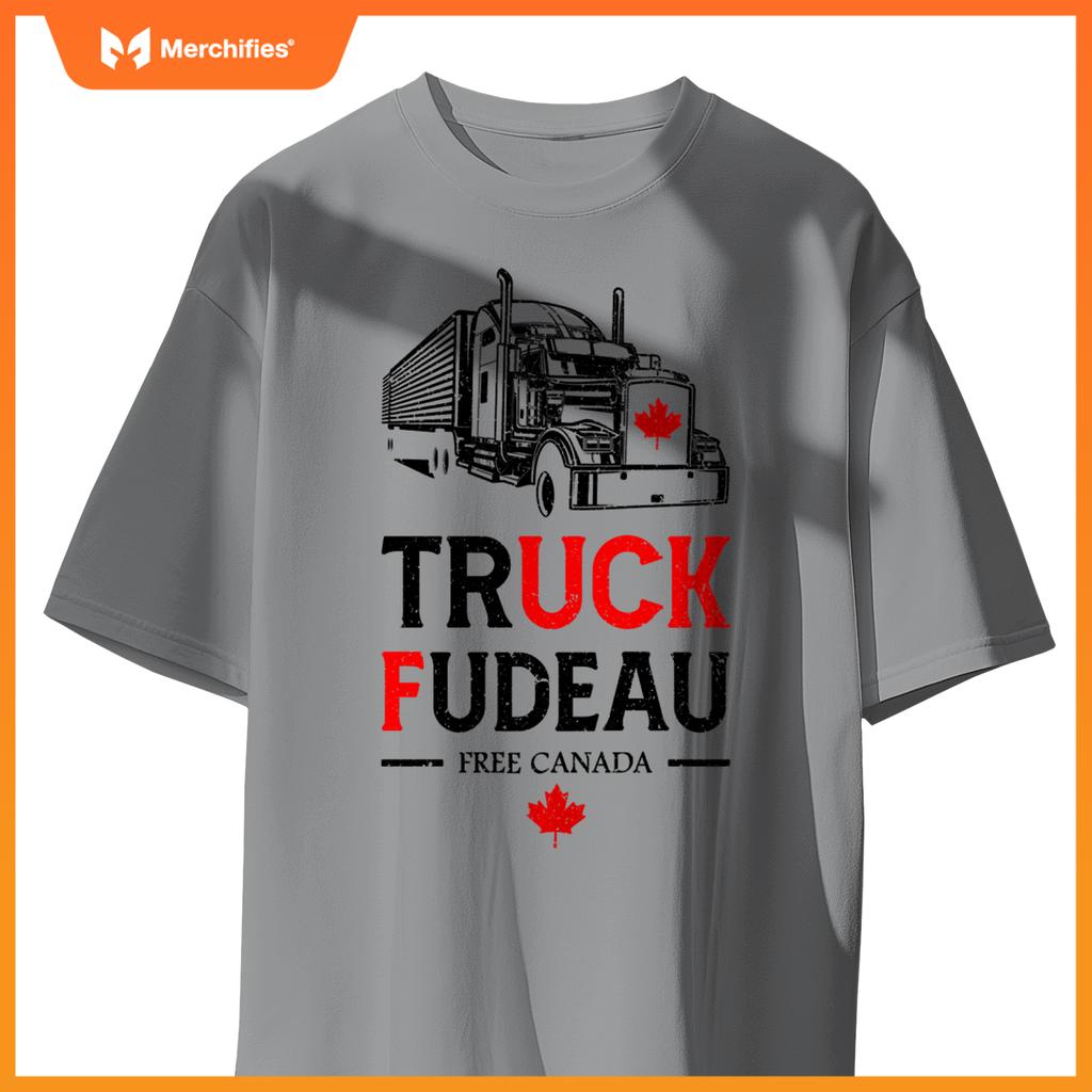 Truck Fudeau Anti Justin Trudeau Free Canada Trucker T-Shirt