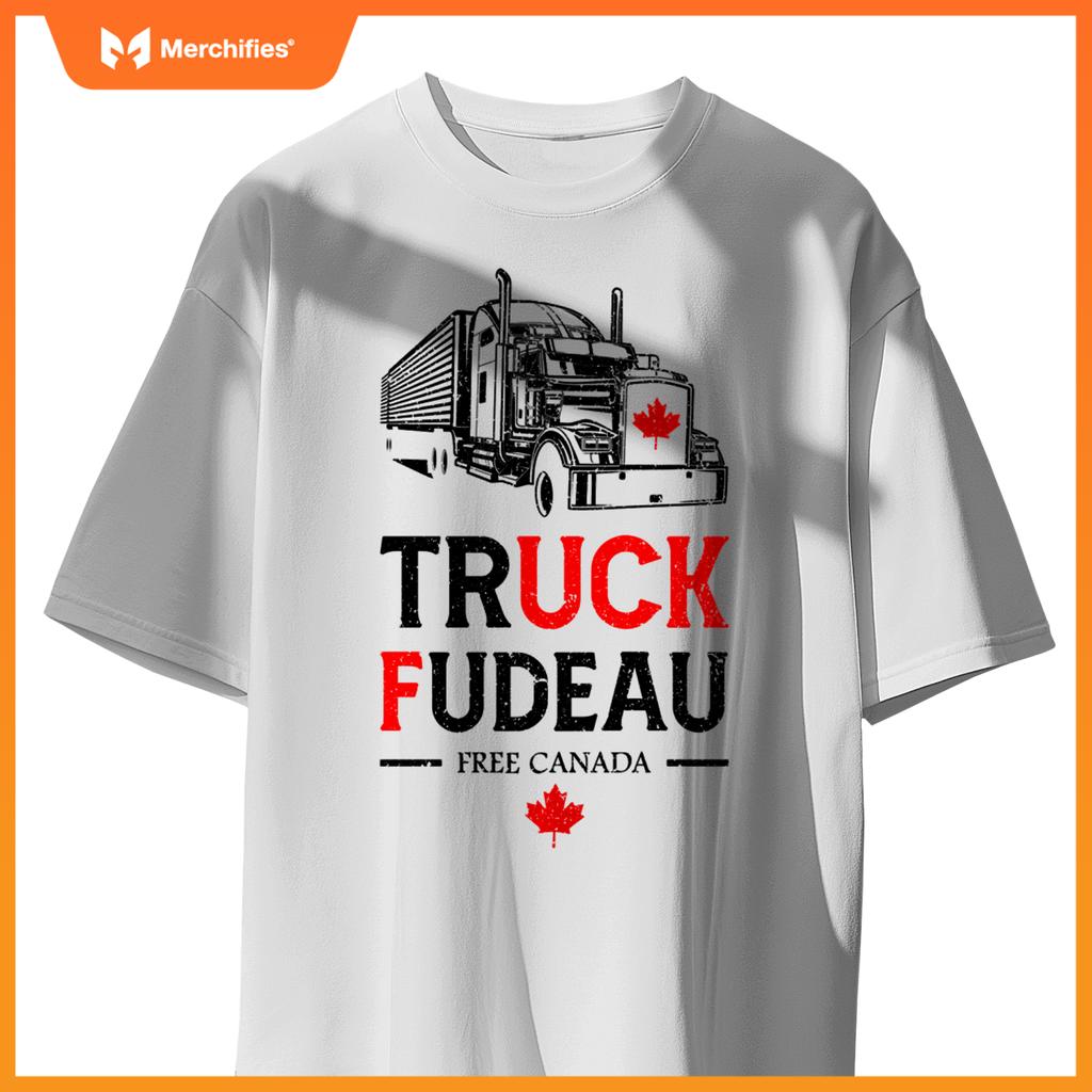 Truck Fudeau Anti Justin Trudeau Free Canada Trucker T-Shirt
