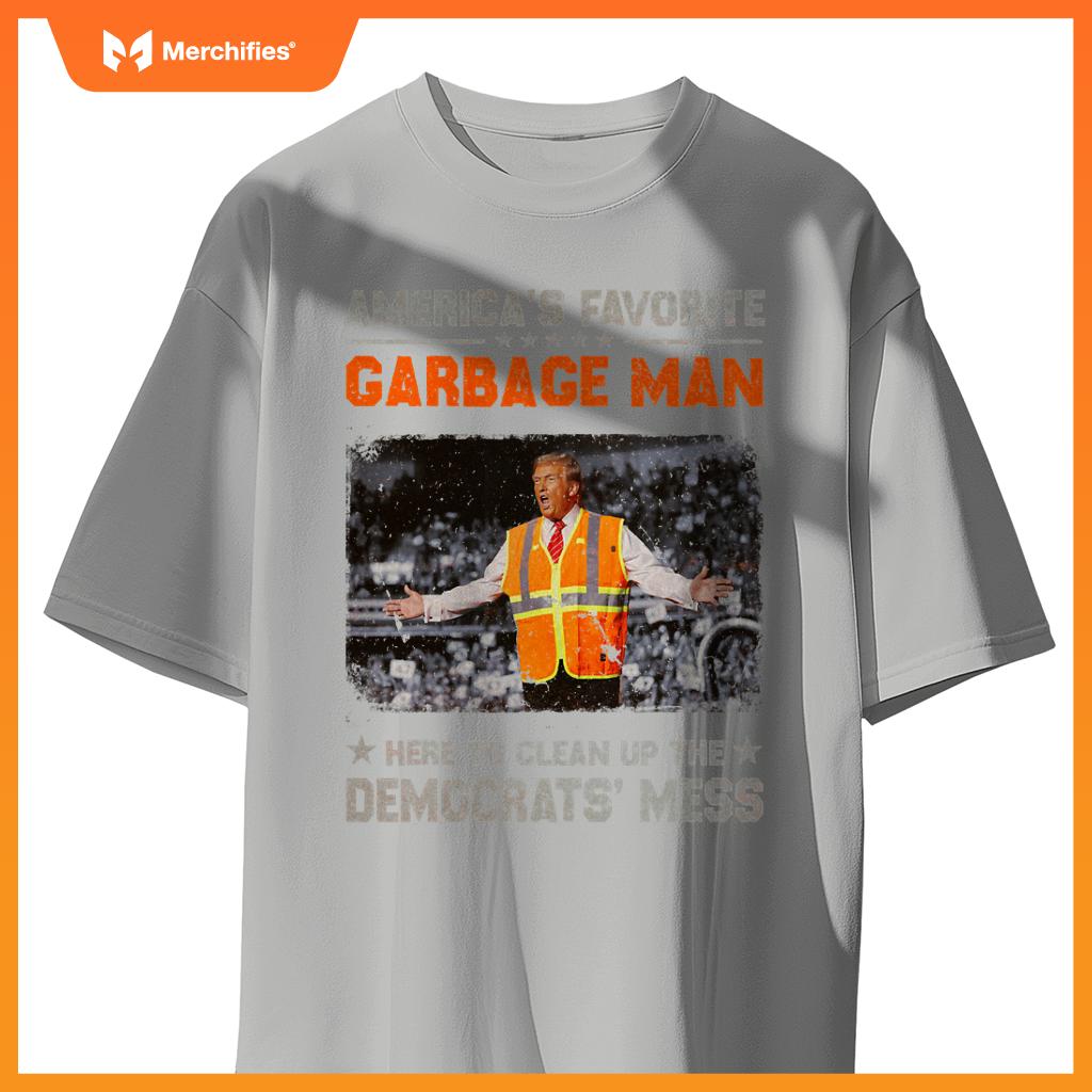 Trump Americas Favorite Garbage Man Trump In Trash Truck T-Shirt