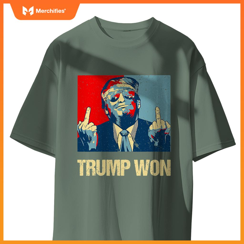 Trump won conservative republican patriotic 4th of july T-Shirt