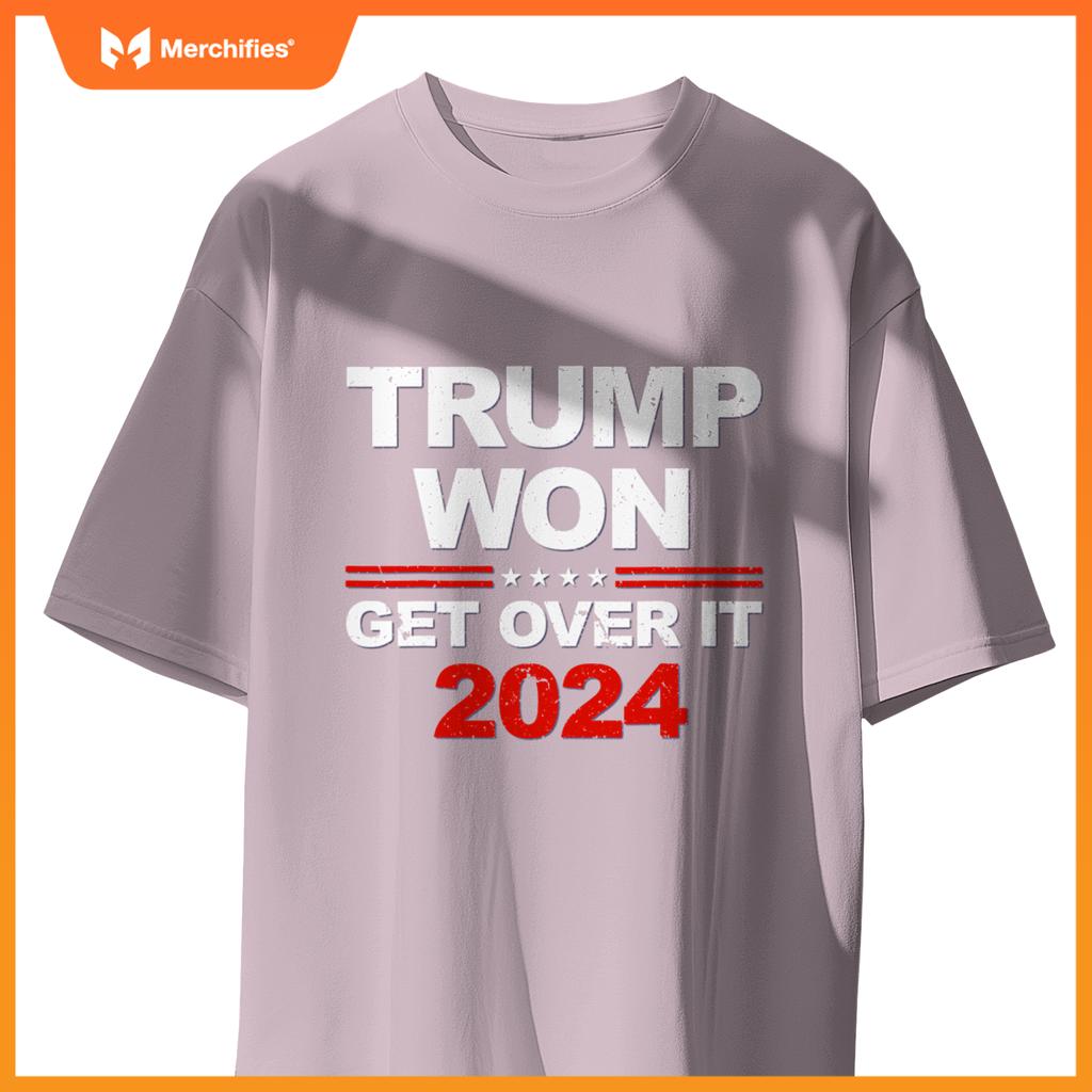 Trump won get over it 2024 patriotic trump red T-Shirt