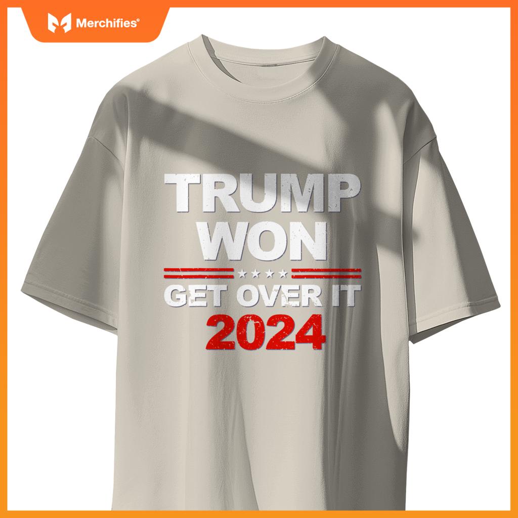 Trump won get over it 2024 patriotic trump red T-Shirt