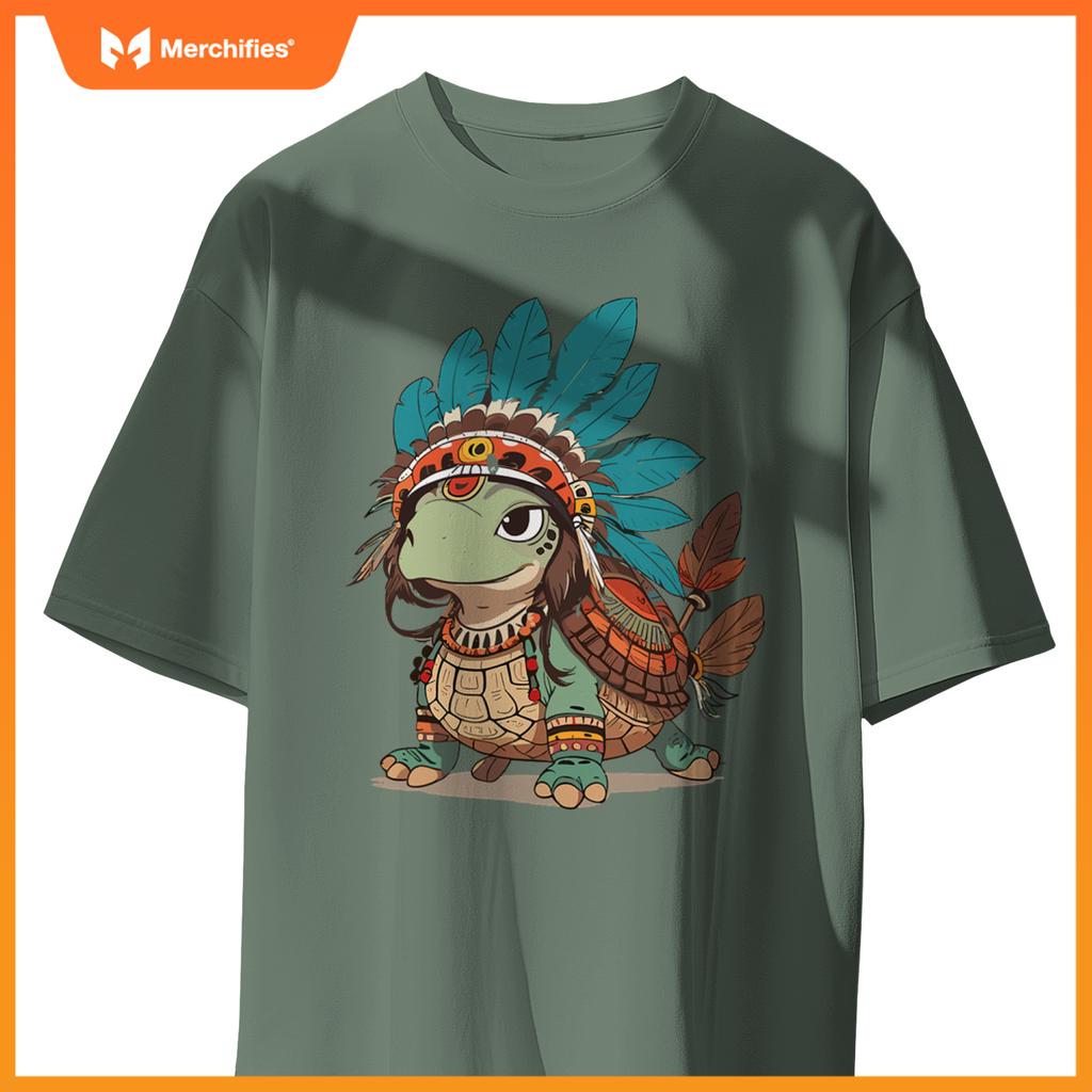 Turtle Tracks Honoring Indigenous Traditions Cute Native T-Shirt