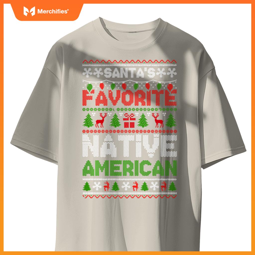 Ugly Christmas Sweaters  Women Men Native American T-Shirt