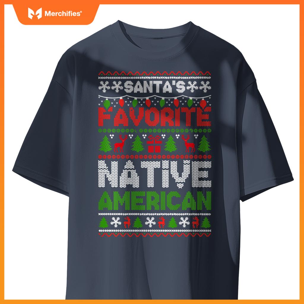 Ugly Christmas Sweaters  Women Men Native American T-Shirt