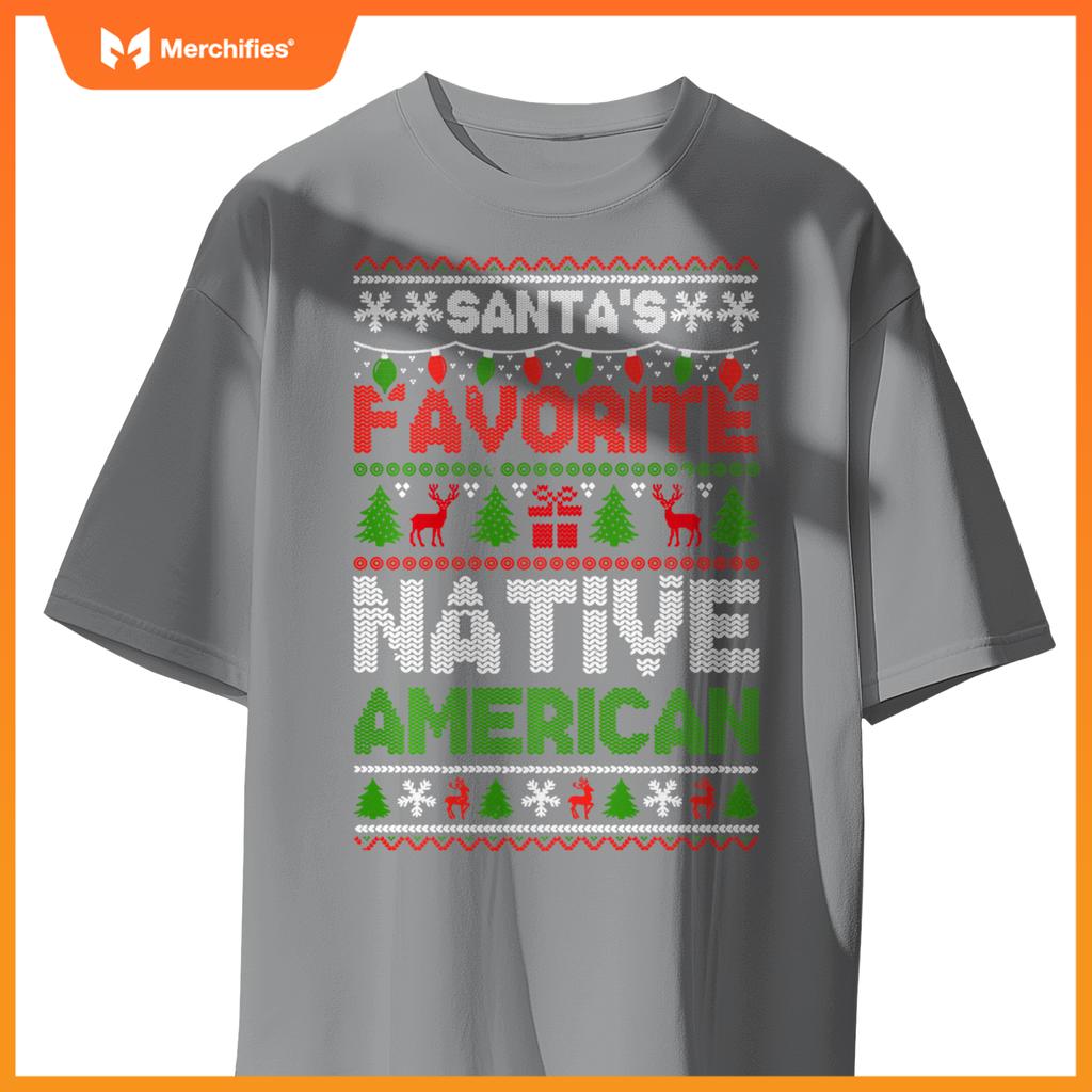 Ugly Christmas Sweaters  Women Men Native American T-Shirt