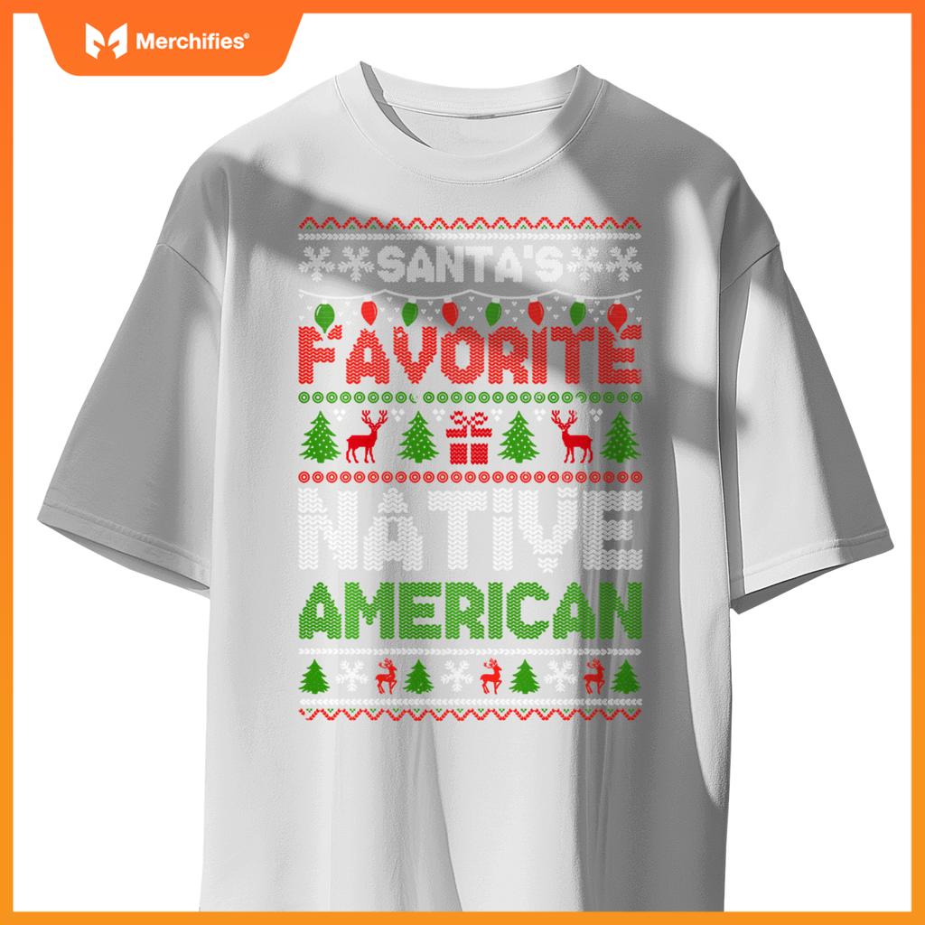 Ugly Christmas Sweaters  Women Men Native American T-Shirt