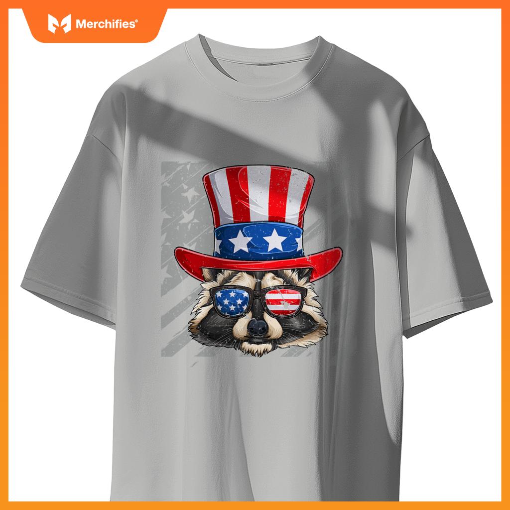 Usa patriotic raccoon trash panda 4th of july T-Shirt