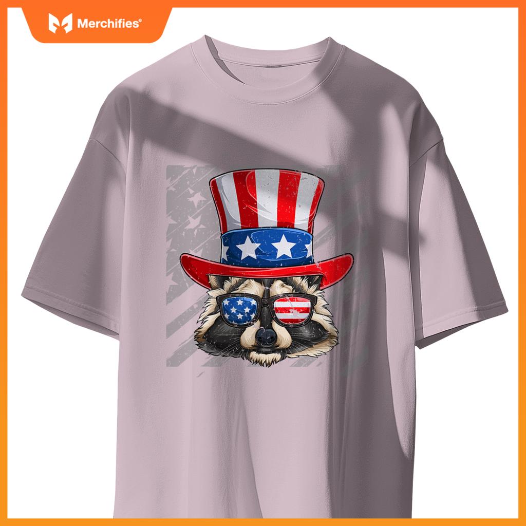 Usa patriotic raccoon trash panda 4th of july T-Shirt