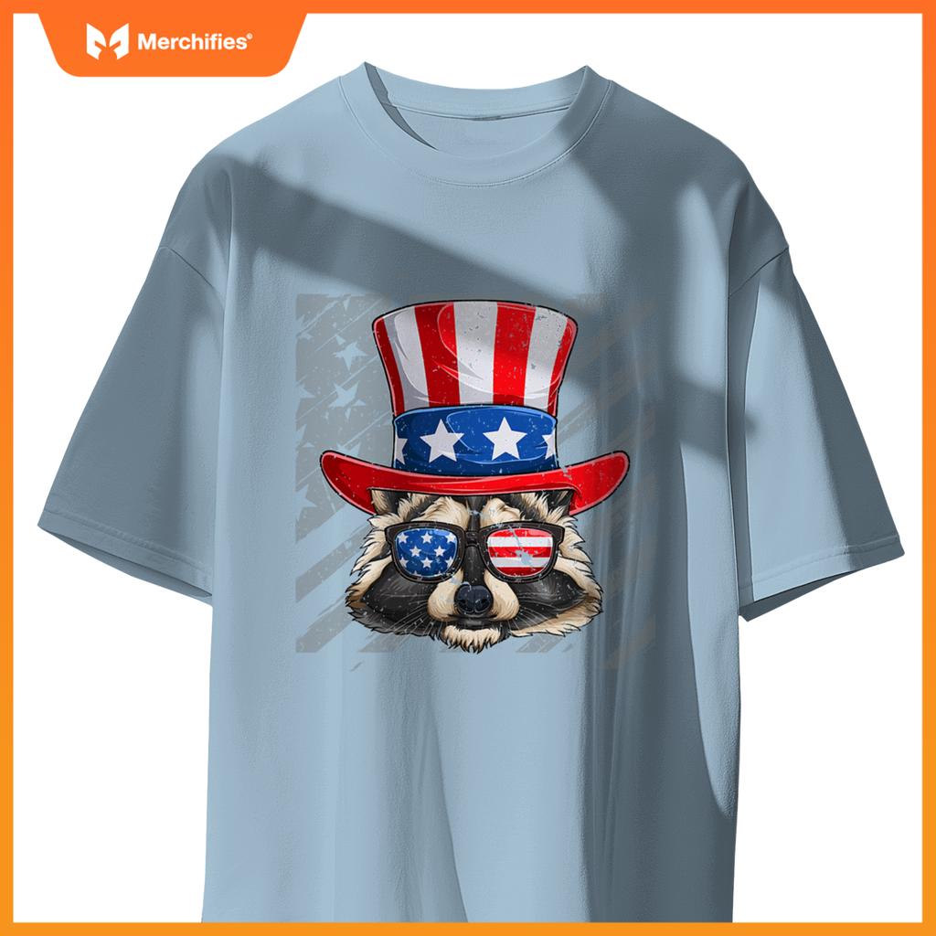Usa patriotic raccoon trash panda 4th of july T-Shirt