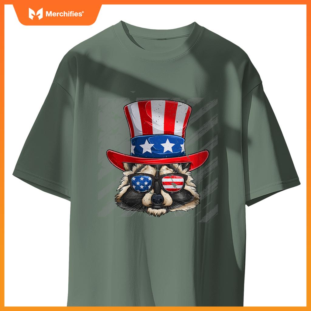 Usa patriotic raccoon trash panda 4th of july T-Shirt