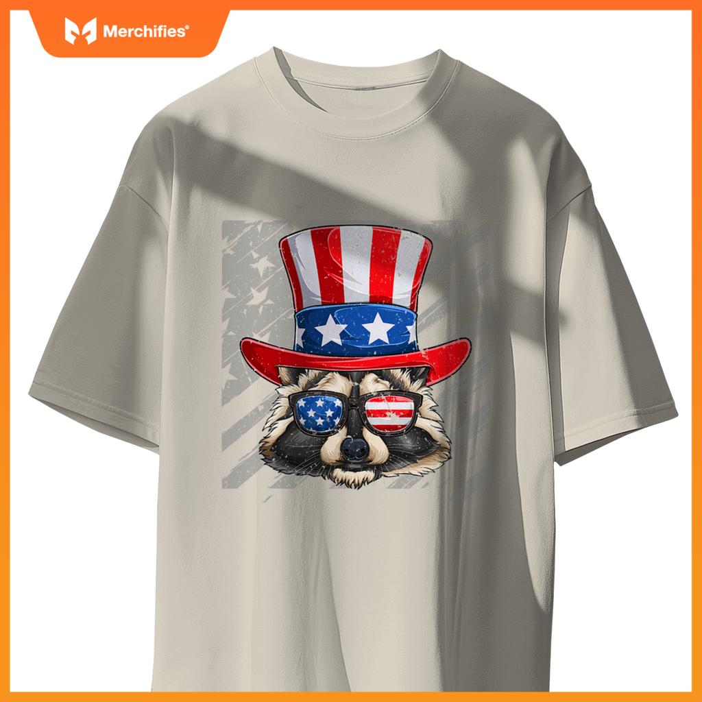 Usa patriotic raccoon trash panda 4th of july T-Shirt