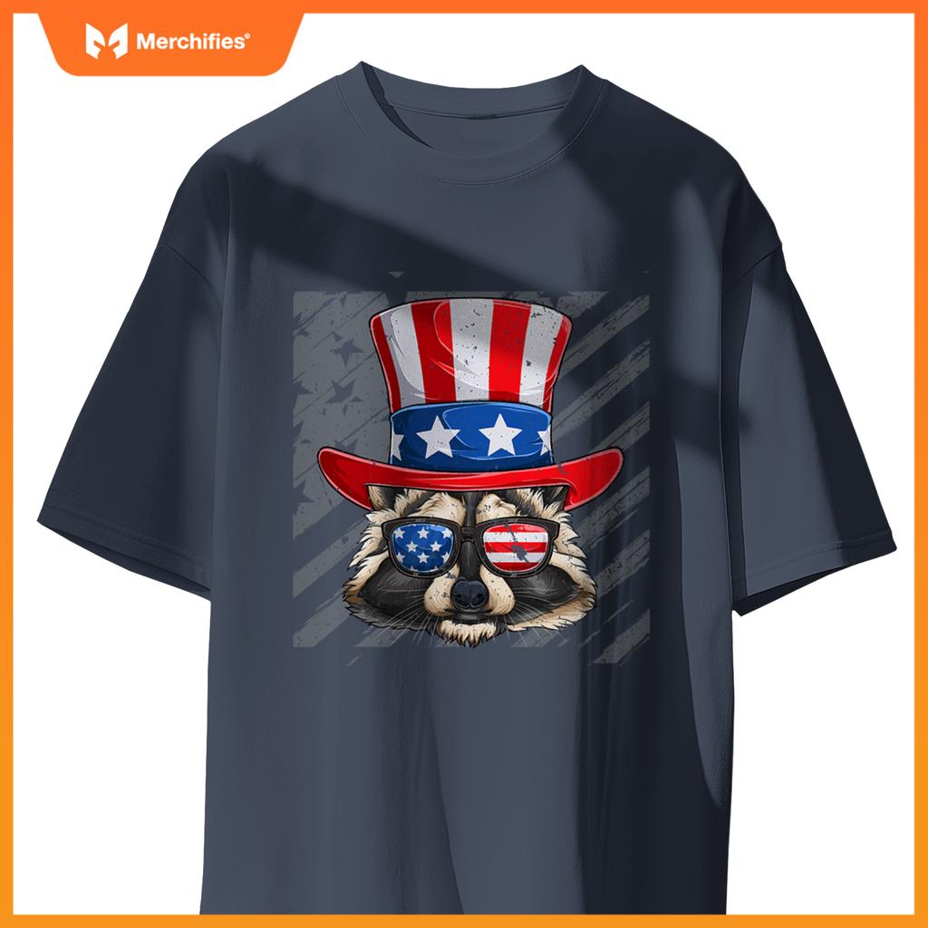 Usa patriotic raccoon trash panda 4th of july T-Shirt