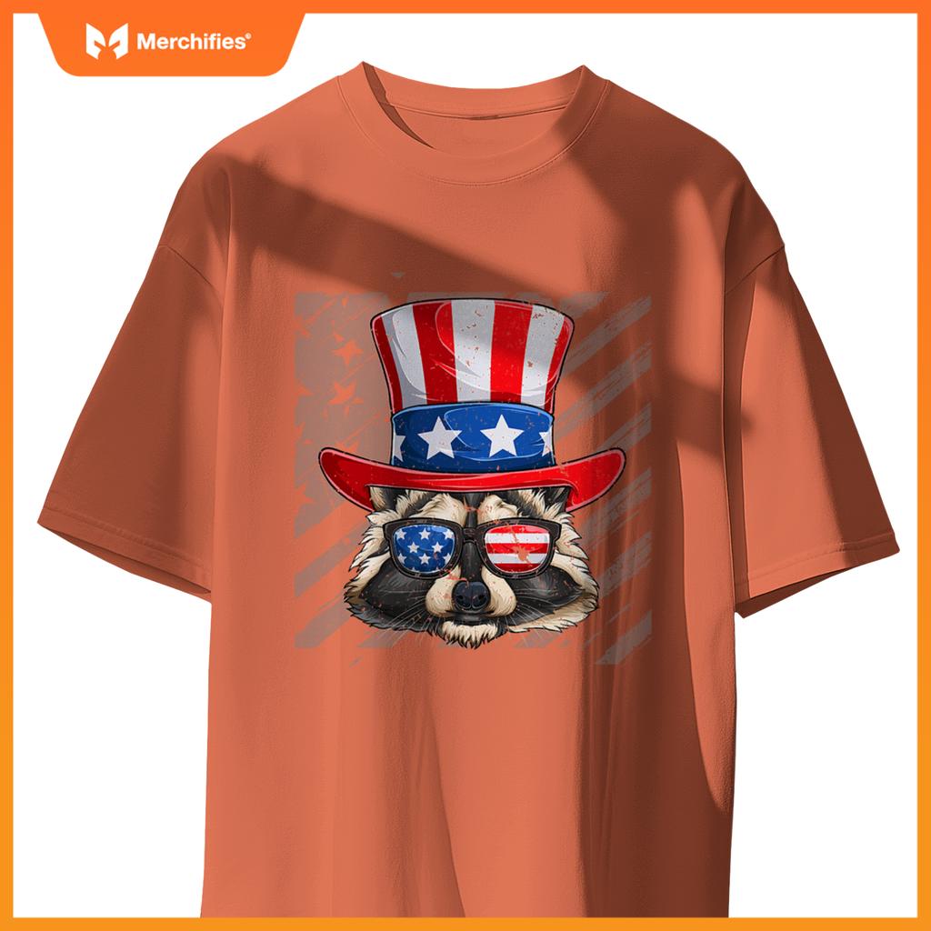 Usa patriotic raccoon trash panda 4th of july T-Shirt