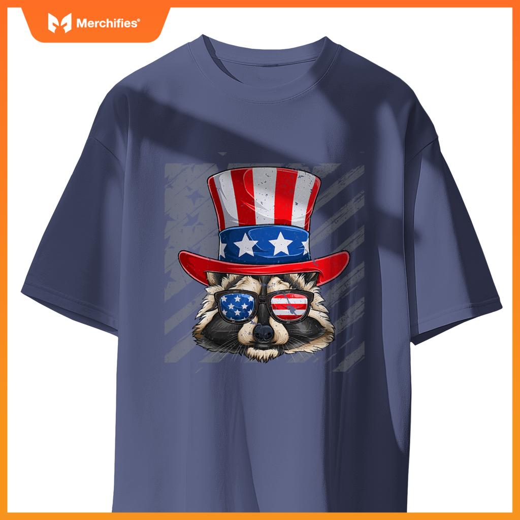 Usa patriotic raccoon trash panda 4th of july T-Shirt