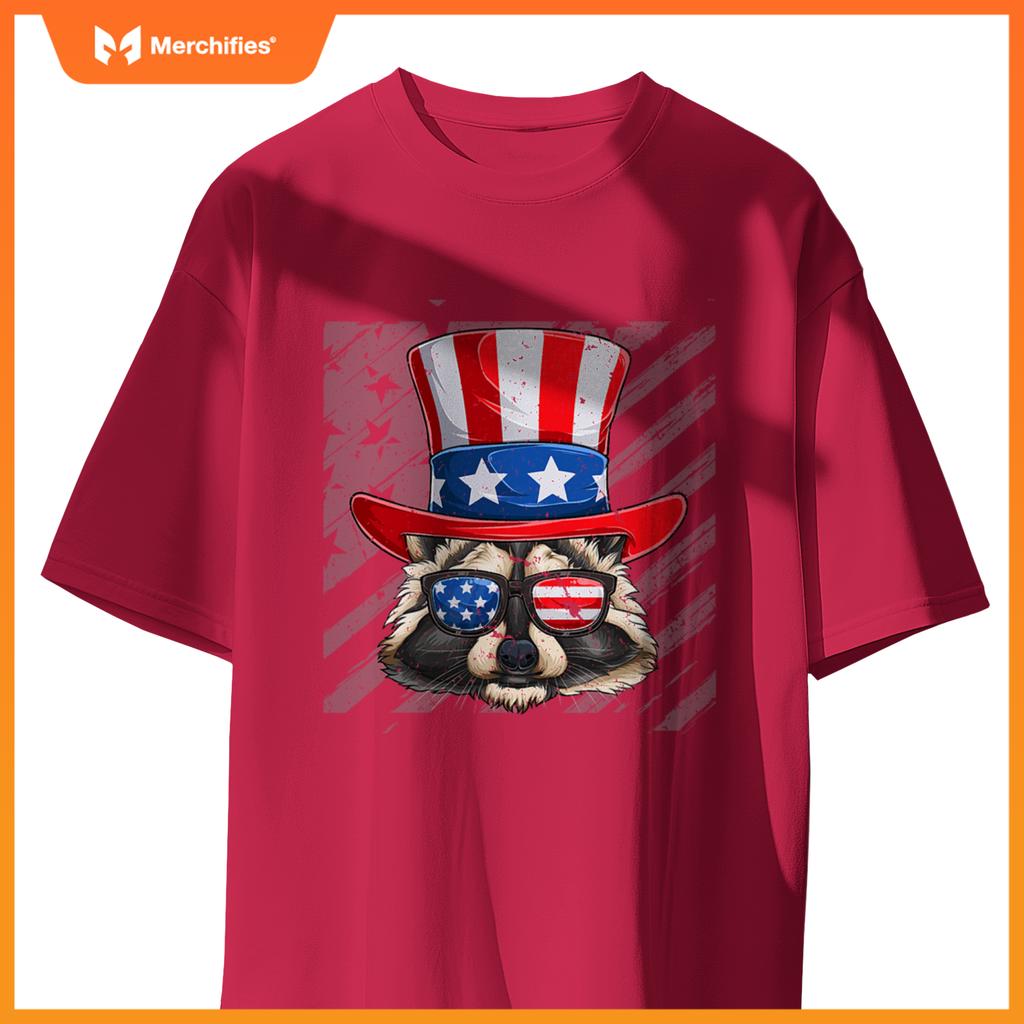 Usa patriotic raccoon trash panda 4th of july T-Shirt