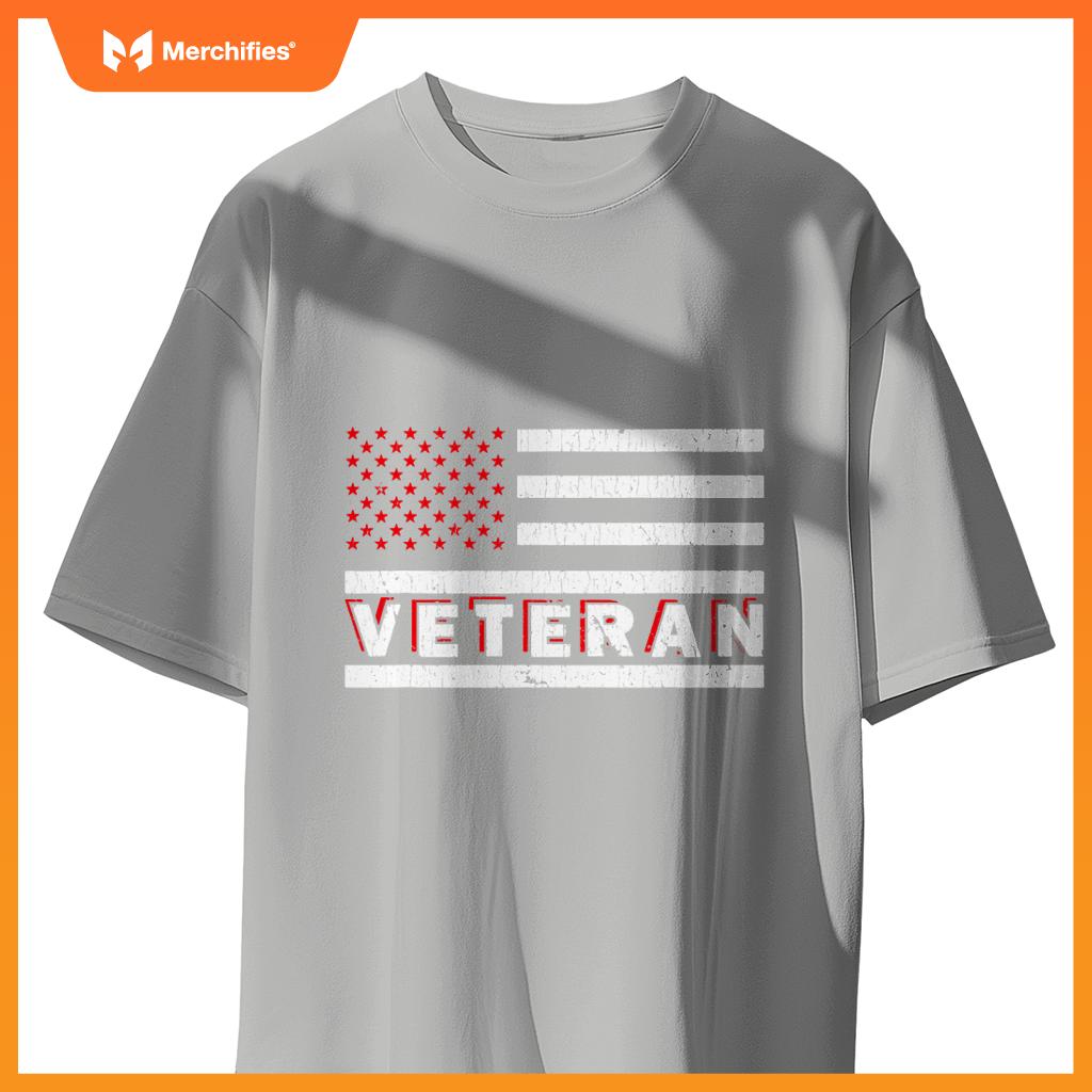 Veteran patriotic us army american flag mens T-Shirt