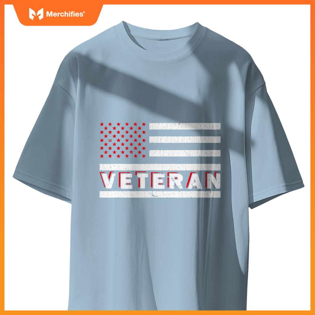Veteran patriotic us army american flag mens T-Shirt