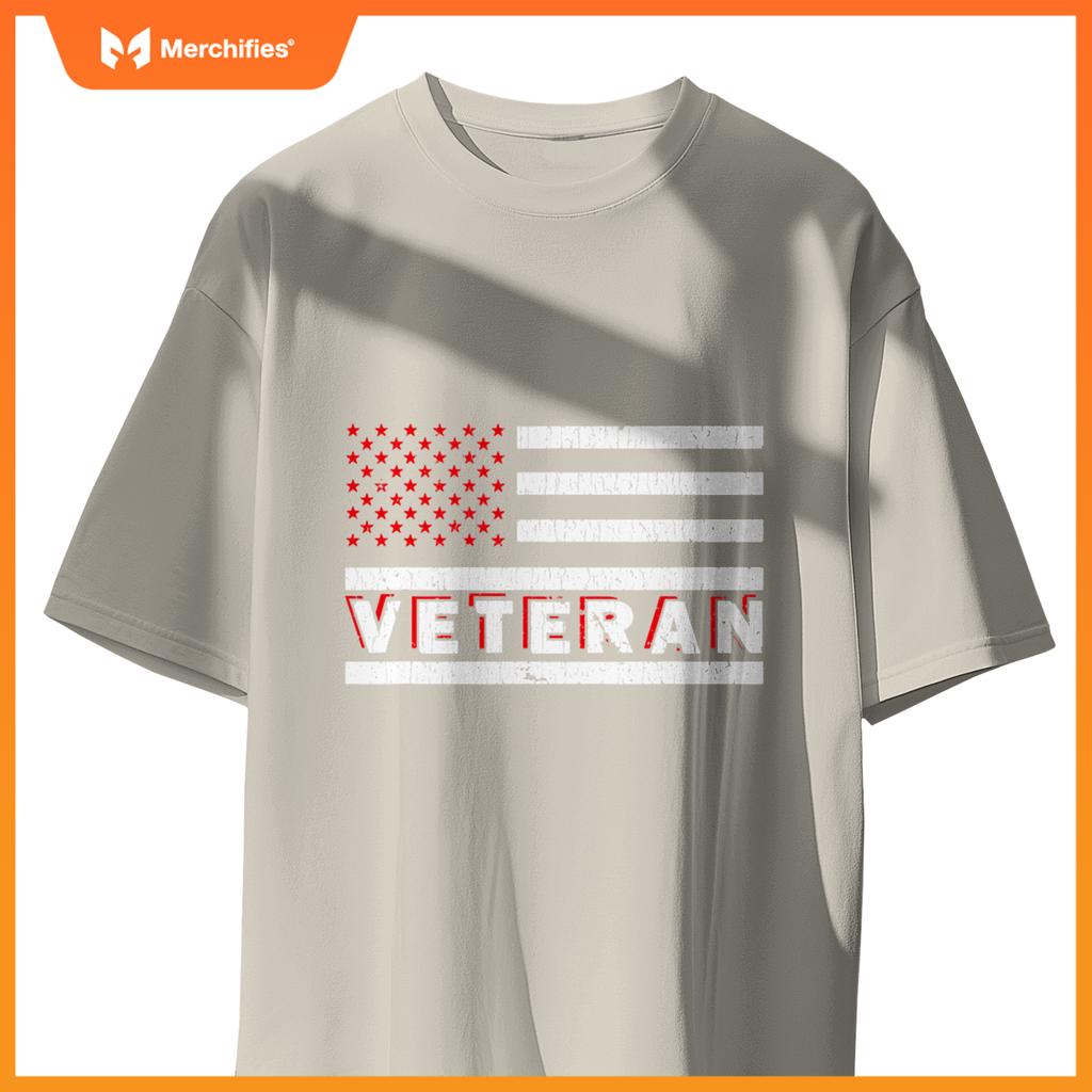 Veteran patriotic us army american flag mens T-Shirt