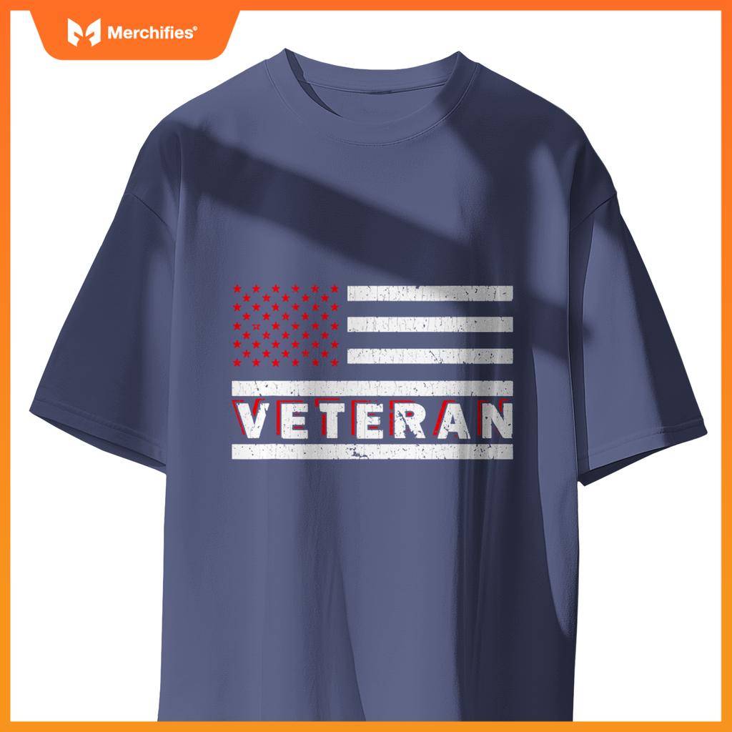 Veteran patriotic us army american flag mens T-Shirt