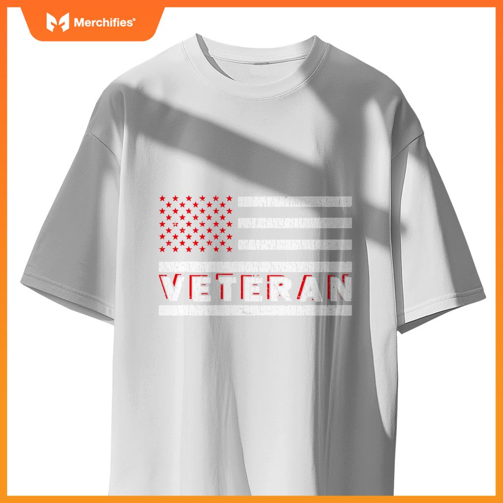 Veteran patriotic us army american flag mens T-Shirt