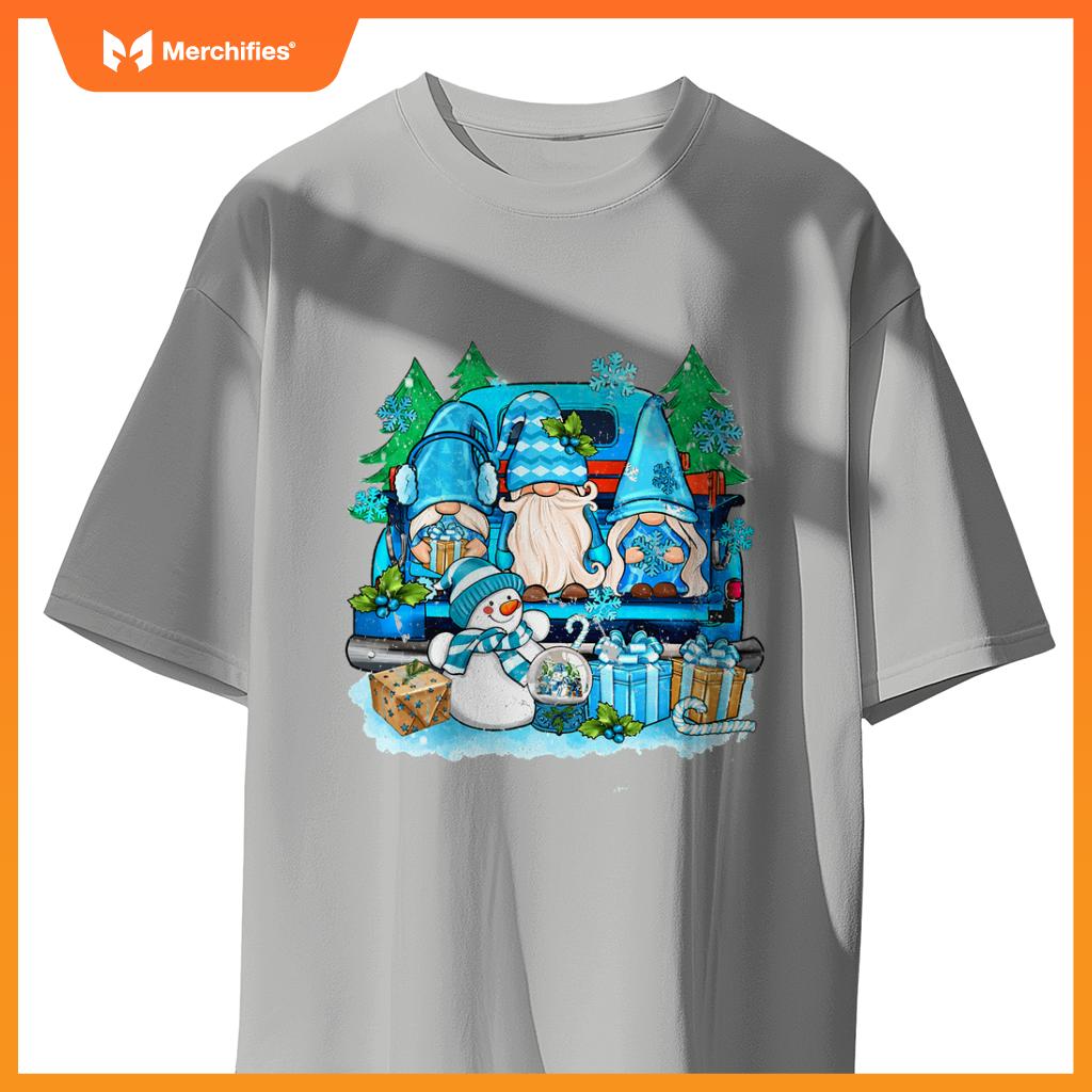Winter Gnomes Snowman Truck Christmas Men Women Kids S T-Shirt