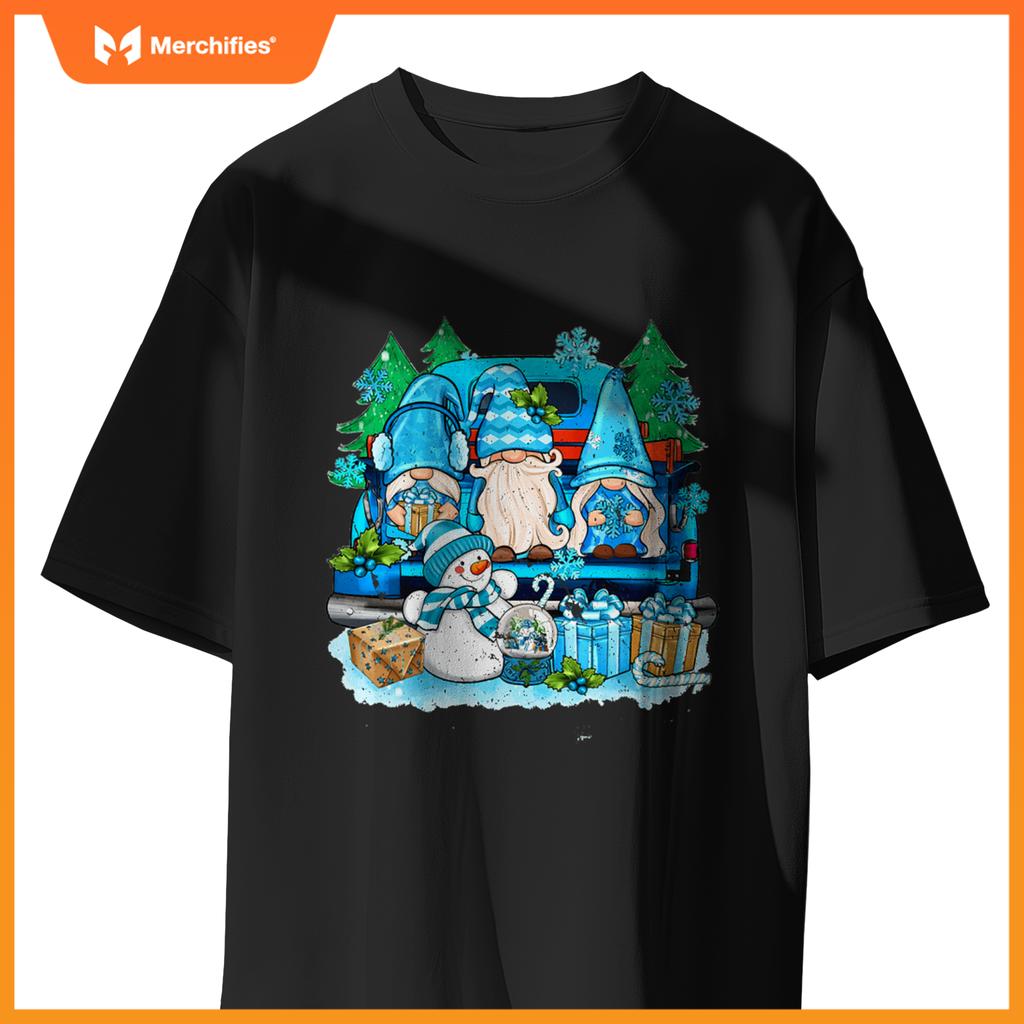 Winter Gnomes Snowman Truck Christmas Men Women Kids S T-Shirt