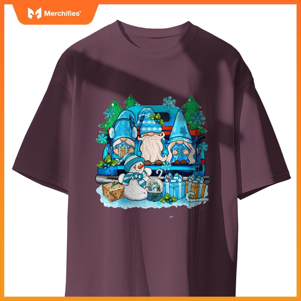 Winter Gnomes Snowman Truck Christmas Men Women Kids S T-Shirt