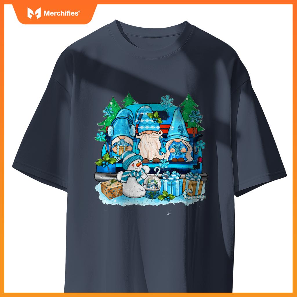 Winter Gnomes Snowman Truck Christmas Men Women Kids S T-Shirt
