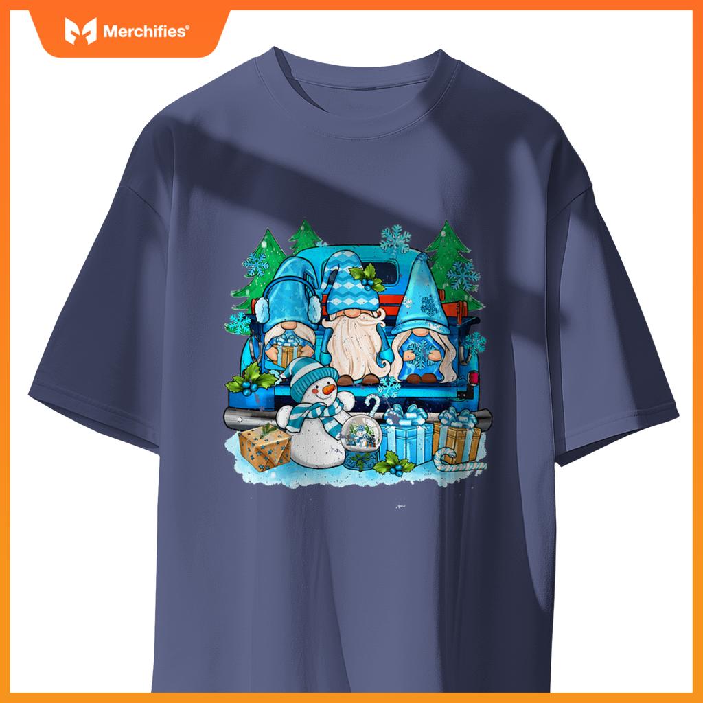Winter Gnomes Snowman Truck Christmas Men Women Kids S T-Shirt