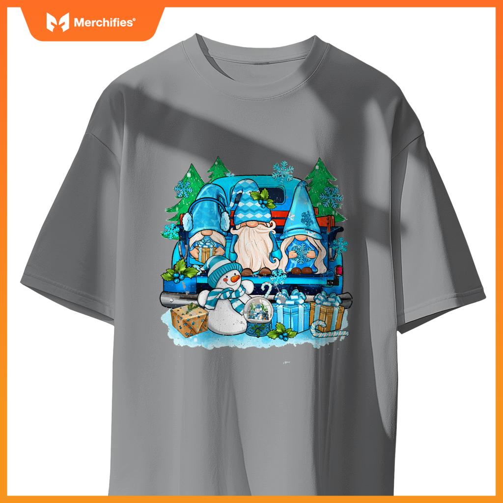 Winter Gnomes Snowman Truck Christmas Men Women Kids S T-Shirt