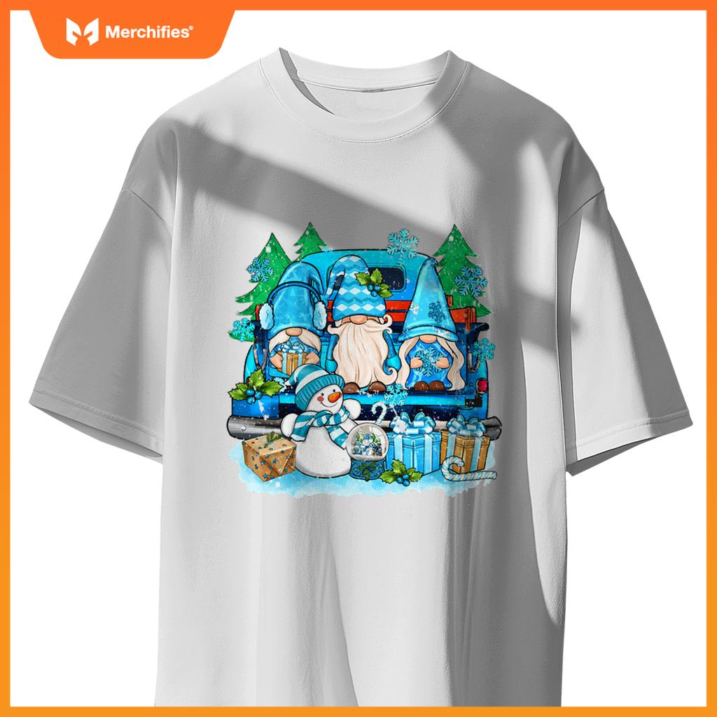 Winter Gnomes Snowman Truck Christmas Men Women Kids S T-Shirt