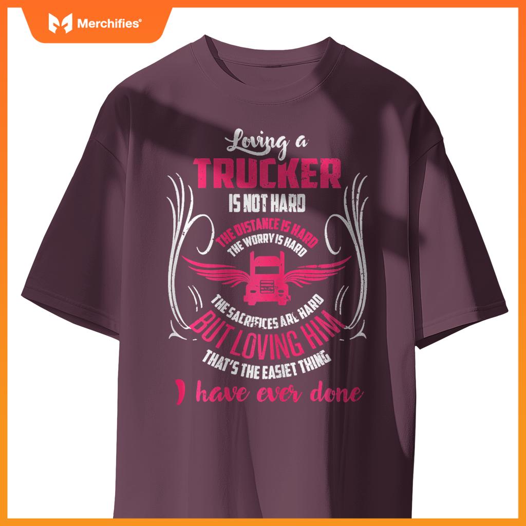 Womens Trucker Truck Driver Girlfriend Wife T S S T-Shirt