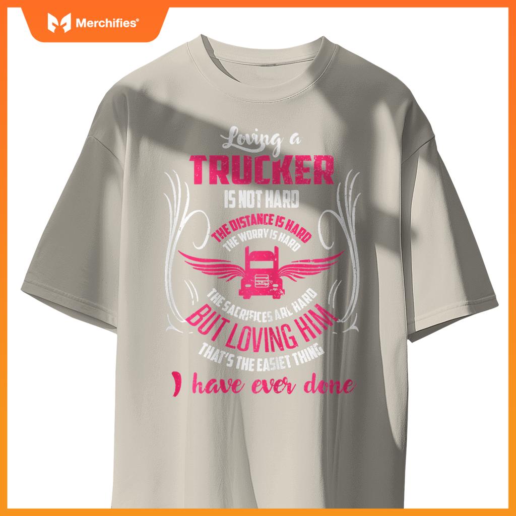 Womens Trucker Truck Driver Girlfriend Wife T S S T-Shirt