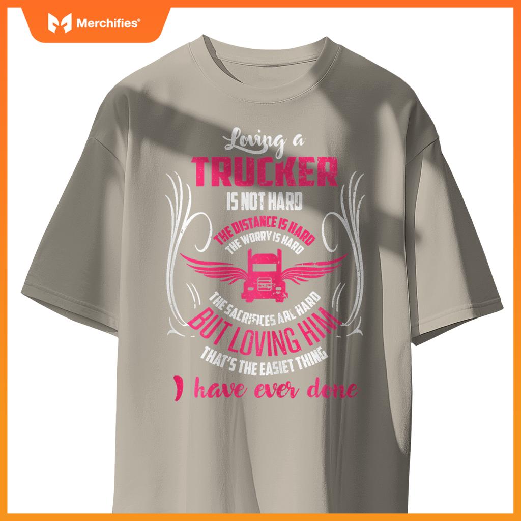 Womens Trucker Truck Driver Girlfriend Wife T S S T-Shirt