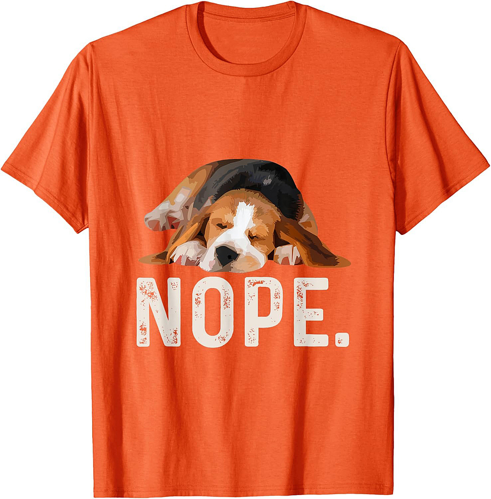 Nope Lazy Beagle Dog Lover Gift T-Shirt T-Shirt